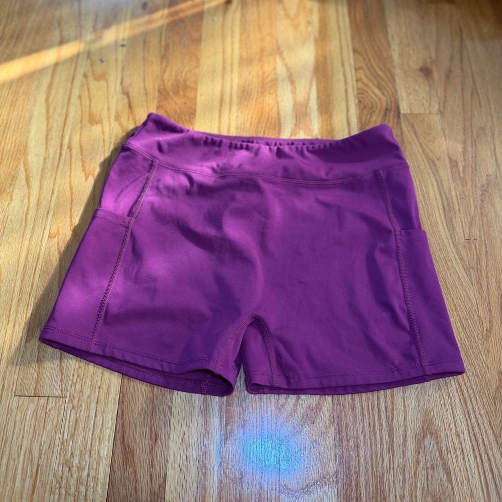 Halara Active Shorts Purple Large Athleisure Gym Workout Pockets